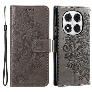 SKALO Xiaomi Redmi Note 14 Pro 5G Mandala Flip Cover - Grå