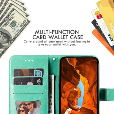 SKALO Motorola Moto G15 4G Mandala Flip Cover - Turkis