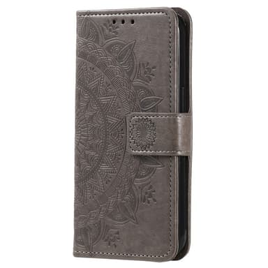 SKALO Xiaomi Redmi Note 14 Pro 5G Mandala Flip Cover - Grå