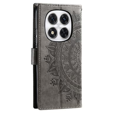 SKALO Xiaomi Redmi Note 14 Pro 5G Mandala Flip Cover - Grå