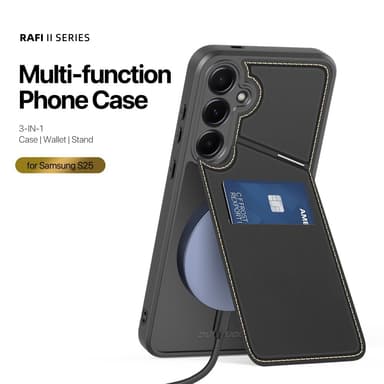 DUX DUCIS Samsung S25 Rafi II Series Cover med Kortholder - Sort