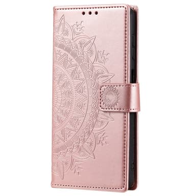 SKALO Samsung S25 Mandala Flip Cover - Rosa guld