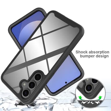 SKALO Samsung S25+ Shockproof Clear Hybrid Cover - Rød