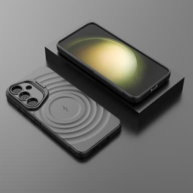 SKALO Samsung S25 Ripple Texture Cover - Sort