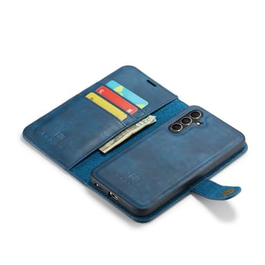 DG MING Samsung S25 2-i-1 Magnet Flip Cover - Blå