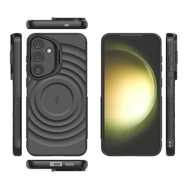 SKALO Samsung S25 Ripple Texture Cover - Sort
