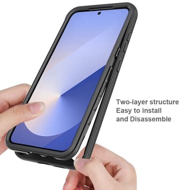 SKALO Samsung S25+ Shockproof Clear Hybrid Cover - Rød