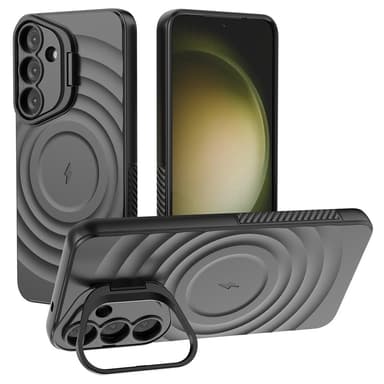 SKALO Samsung S25 Ripple Texture Cover - Sort