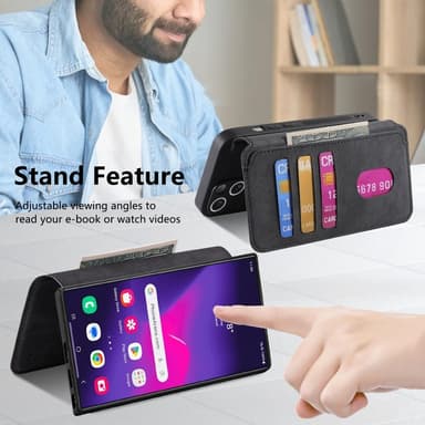 SKALO Samsung S25 Ultra CASENEO MW-03 Flip Cover - Sort