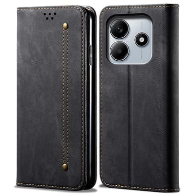 SKALO Xiaomi Redmi Note 14 5G Jeans Flip Cover - Sort