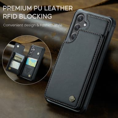 CaseMe Samsung S25 C22 Series Cover+Pung - Sort