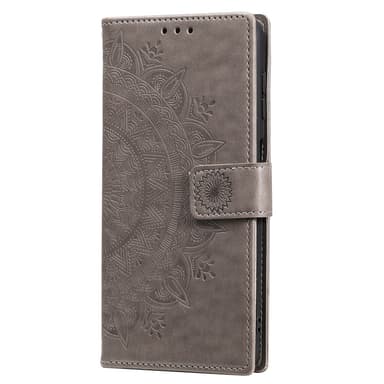 SKALO Samsung S25 Mandala Flip Cover - Grå