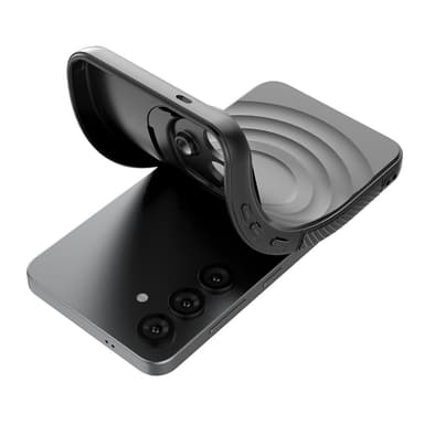 SKALO Samsung S25 Ripple Texture Cover - Sort