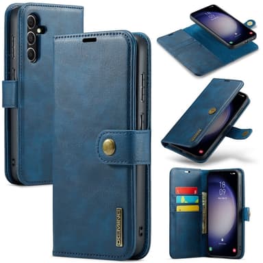 DG MING Samsung S25 2-i-1 Magnet Flip Cover - Blå