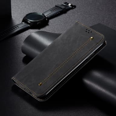 SKALO Xiaomi Redmi Note 14 5G Jeans Flip Cover - Sort