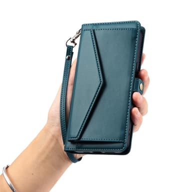 SKALO Xiaomi Redmi Note 14 Pro 5G PU-Læder Kuvert Flip Cover - Grøn