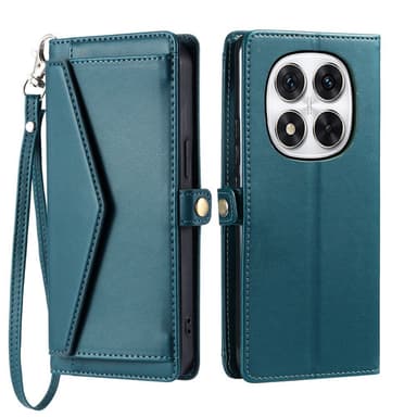 SKALO Xiaomi Redmi Note 14 Pro 5G PU-Læder Kuvert Flip Cover - Grøn