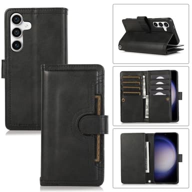 SKALO Samsung S25+ Big Wallet Flip Cover - Sort