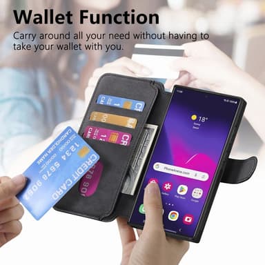 SKALO Samsung S25 Ultra CASENEO MW-03 Flip Cover - Sort