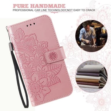 SKALO Motorola Moto G15 4G Mandala Flip Cover - Pink