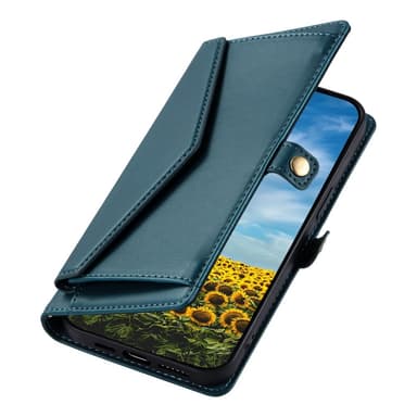 SKALO Xiaomi Redmi Note 14 Pro 5G PU-Læder Kuvert Flip Cover - Grøn
