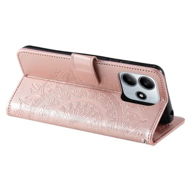 SKALO Xiaomi Redmi Note 14 5G Mandala Flip Cover - Rosa guld