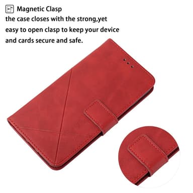 SKALO Xiaomi Redmi Note 14 5G PU-Læder Flip Cover - Rød