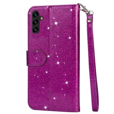 SKALO Samsung S25+ Glitter Lynlås Flip Cover - Lilla