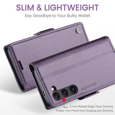 CaseMe Samsung S25 023 Series PU-Läder Flip Cover - Lilla