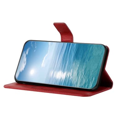 SKALO Xiaomi Redmi Note 14 5G PU-Læder Flip Cover - Rød