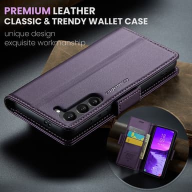 CaseMe Samsung S25 023 Series PU-Läder Flip Cover - Lilla
