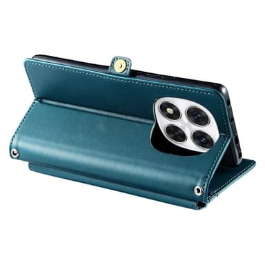 SKALO Xiaomi Redmi Note 14 Pro 5G PU-Læder Kuvert Flip Cover - Grøn
