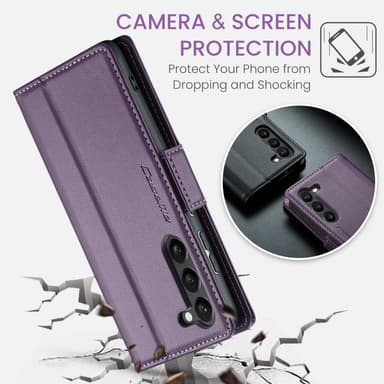 CaseMe Samsung S25 023 Series PU-Läder Flip Cover - Lilla