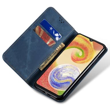 SKALO Samsung S25 Ultra Jeans Flip Cover - Blå