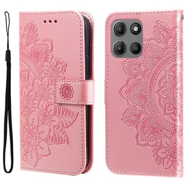 SKALO Motorola Moto G15 4G Mandala Flip Cover - Pink