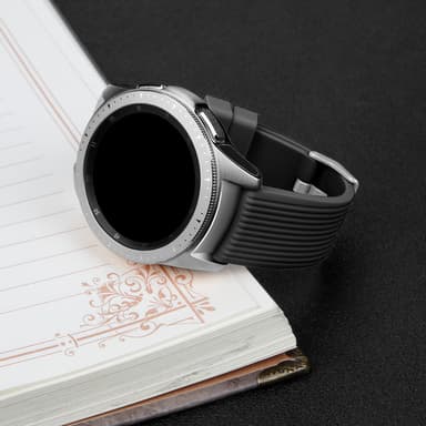 Samsung Galaxy Watch 42 mm  silikonearmbånd (S) Sort