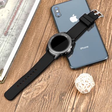Samsung Galaxy Watch 42 mm  silikonearmbånd (S) Sort