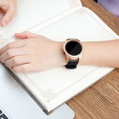 Samsung Galaxy Watch 42 mm  silikonearmbånd (S) Sort