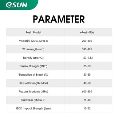 eSUN eResin -PLA 1.0kg - Sort