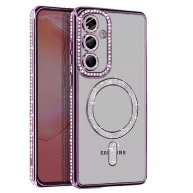 Diamond bling MagSafe cover Samsung Galaxy S24 - Purple