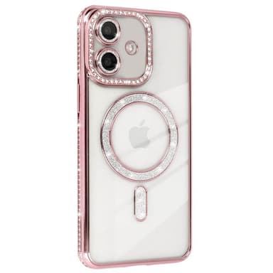 Diamond bling MagSafe cover iPhone 16 - Pink