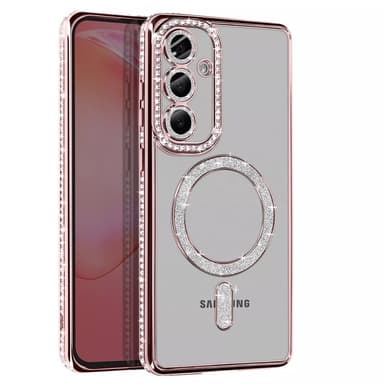 Diamond bling MagSafe cover Samsung Galaxy S24 - Pink
