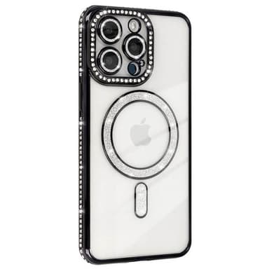 Diamond bling MagSafe cover iPhone 14 Pro Max - Sort