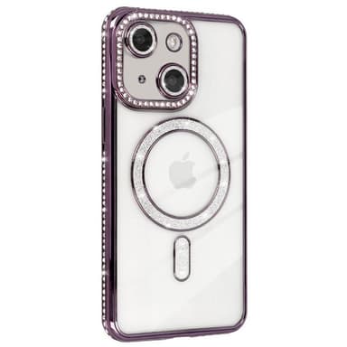 Diamond bling MagSafe cover iPhone 14 - Purple
