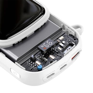 Powerbank Baseus Qpow PRO med kabel, 20000mAh, 22,5W (hvid)
