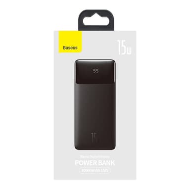 Powerbank Baseus Bipow 30000mAh,15W (sort)
