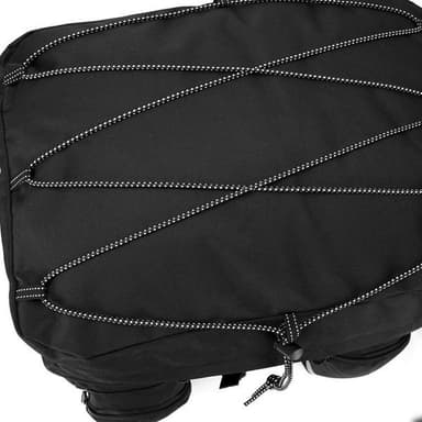 Stor 60L cykeltaske med regnslag og reflekser - sort