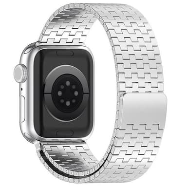 Metalarmbånd med magnet til Apple Watch 42 / 44 / 45 / 49 mm - Sølv