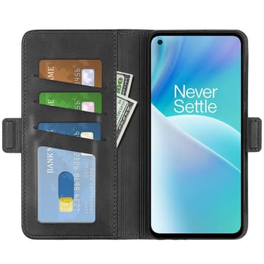 SKALO OnePlus Nord 2T 5G Premium Wallet Flip Cover - Sort