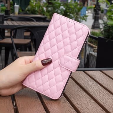 SKALO Xiaomi Redmi Note 14 Pro+ 5G BINFEN COLOR Quiltet cover Flip Cover - Pink